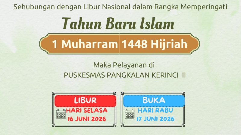 PENGUMUMAN LIBUR NASIONAL TAHUN BARU ISLAM