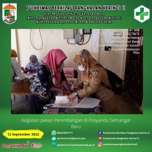 Read more about the article KEGIATAN PEKAN PENIMBANGAN DIPOSYANDU SEMANGAT BARU
