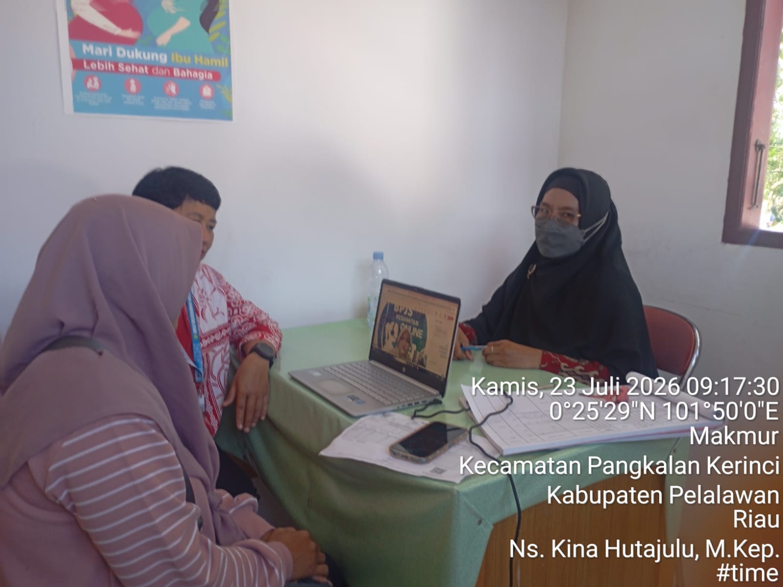 KEGIATAN VIOLA BPJS KESEHATAN DIPUSKESMAS  PEMBANTU DESA MAKMUR