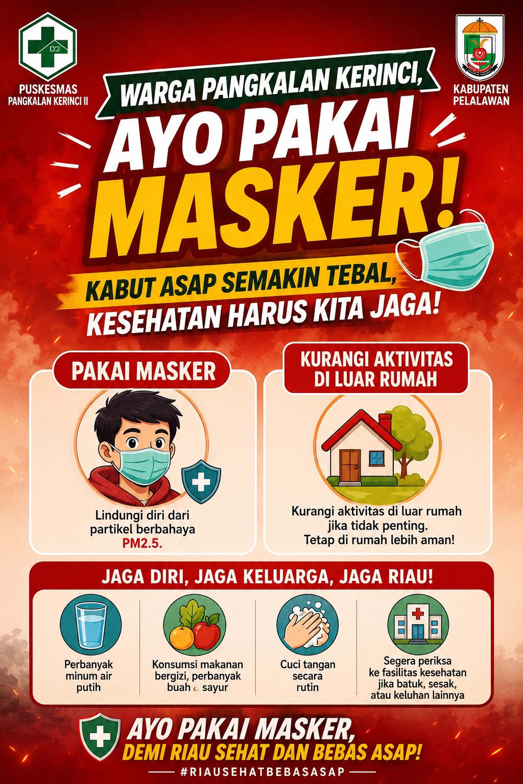 Kabut asap karhutla semakin memburuk! 🌫️🔥