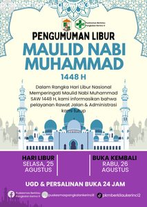 Read more about the article PENGUMUMAN LIBUR MAULID NABI MUHAMMAD 1448 H