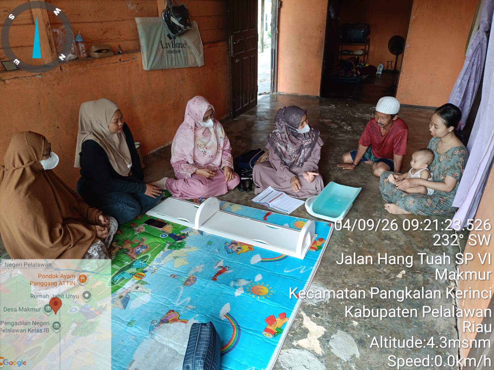 KUNJUNGAN BALITA BERMASALAH GIZI DESA MAKMUR BERSAMA KADER & TIM TPK